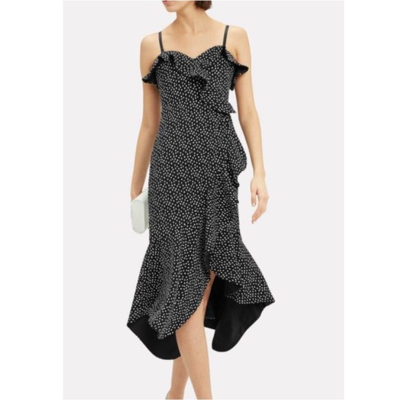Express Dresses & Skirts - Express Polka Dot Open Shoulder Dress NWT